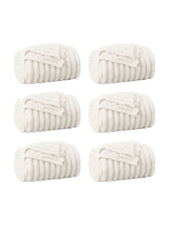 vidaXL Ριχτάρι Πολυθρόνας Fleece 240x220εκ. Κρεμ 42016899