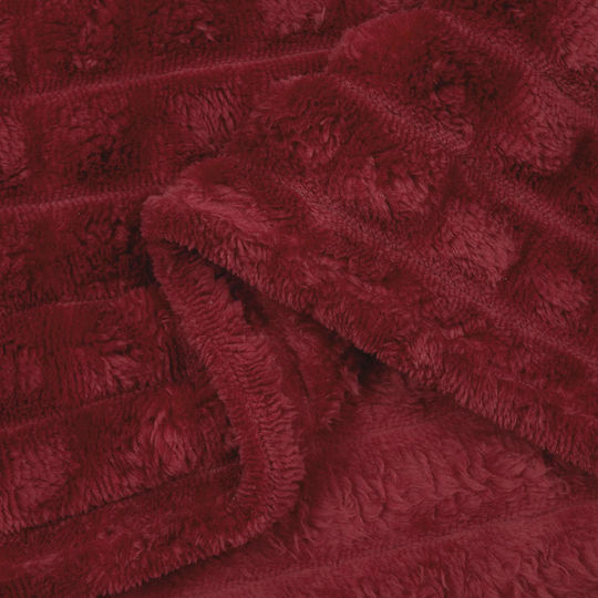 vidaXL Ριχτάρι Πολυθρόνας Fleece 200x150εκ. Βεραμάν Κόκκινο