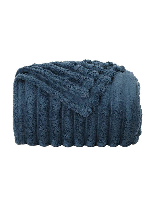 vidaXL Decken & Couchdecken Sesselüberwurf Fleece 240x220cm Dunkelblau