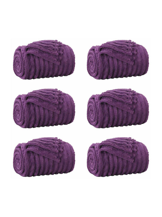 vidaXL Ριχτάρι Πολυθρόνας Fleece 150x130εκ. Μοβ 42016901