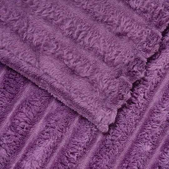 vidaXL Decken & Couchdecken Sesselüberwurf Fleece 150x130cm Lila