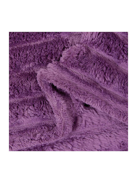 vidaXL Ριχτάρι Πολυθρόνας Fleece 150x130εκ. Μοβ 42016901