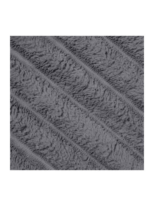 vidaXL Ριχτάρι Πολυθρόνας Fleece 150x130εκ. Σκούρο Γκρι 42016873
