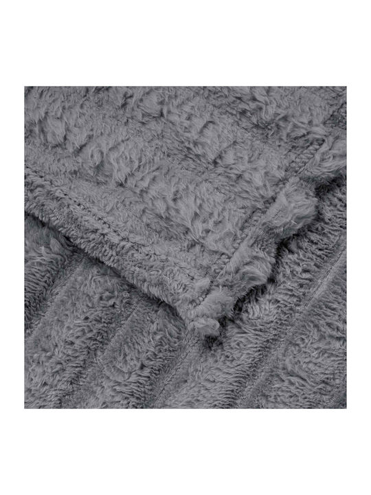 vidaXL Ριχτάρι Πολυθρόνας Fleece 150x130εκ. Σκούρο Γκρι 42016873