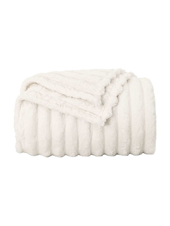 vidaXL Ριχτάρι Πολυθρόνας Fleece 150x130εκ. Κρεμ