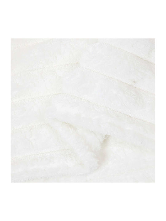vidaXL Ριχτάρι Πολυθρόνας Fleece 240x220εκ. Λευκό 42016891