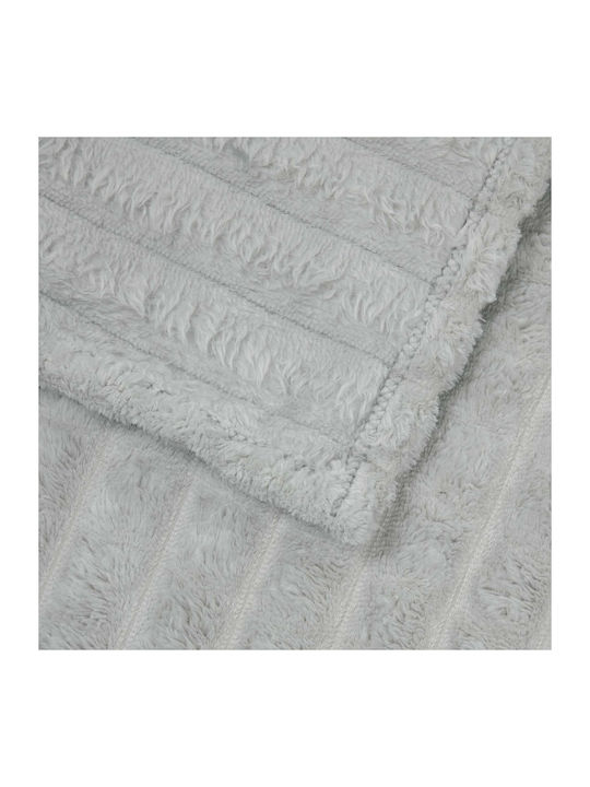 vidaXL Ριχτάρι Πολυθρόνας Fleece 200x150εκ. Γκρι
