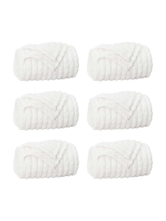 vidaXL Throws & Couch Blankets Armchair Throw Fleece 150x130cm White