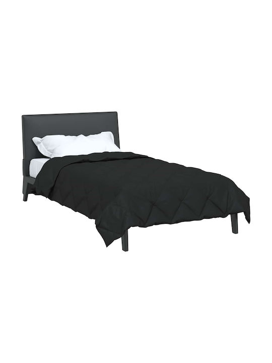 vidaXL Одеяло Двойно 220x140см Черно
