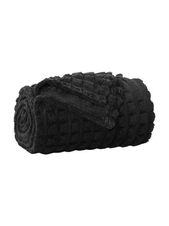 vidaXL Fleece Decke Doppel 200x150cm Schwarz