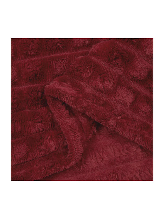 vidaXL Fleece Decke Einzeln 150x130cm Türkis Rot