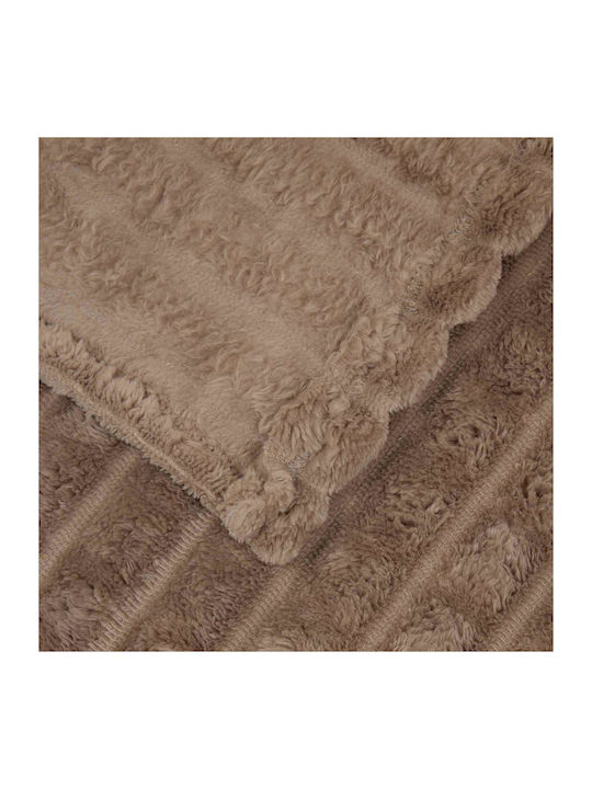 vidaXL Pătură Polar Fleece Simplă 150x130cm Camelopard