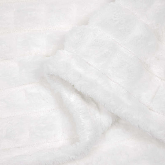 vidaXL Fleece Blanket Single 150x130cm White