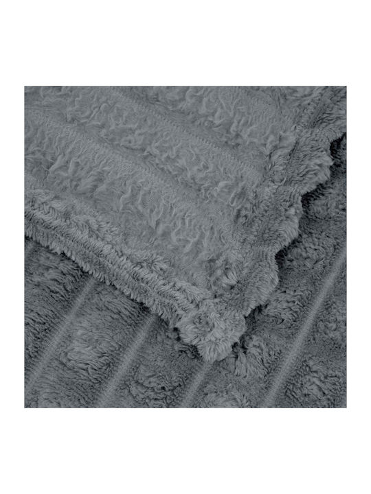 vidaXL Fleece Decke Einzeln 150x130cm Dunkelgrau