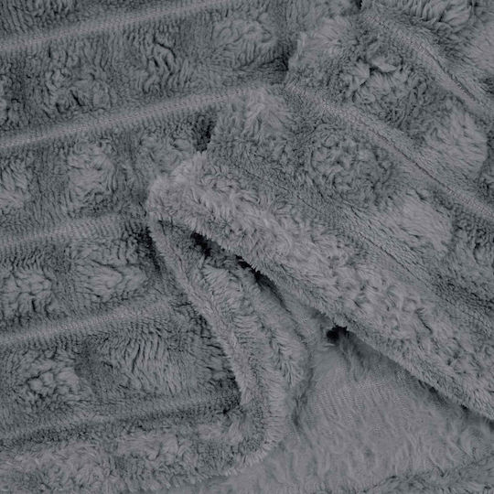 vidaXL Fleece Decke Einzeln 150x130cm Dunkelgrau