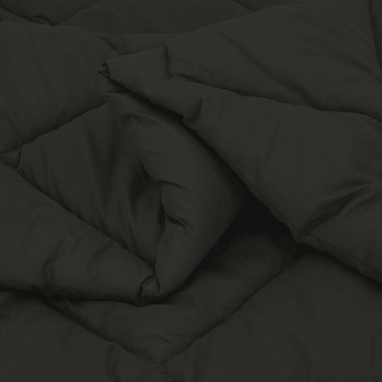 vidaXL Duvet Cover Queen 220x155 Black Velvet-Black Metal