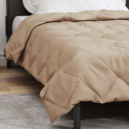 vidaXL Duvet Cover Single 140x200 Taupe #