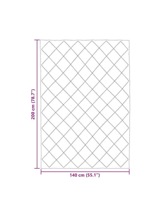 vidaXL Плик за Завивка Единичен 140x200 Taupe #