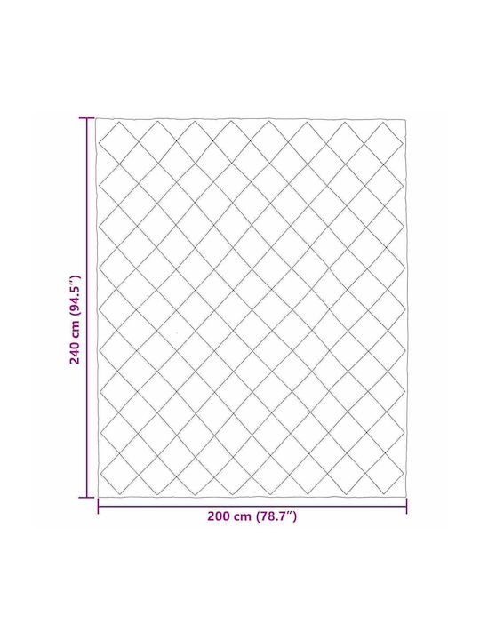 vidaXL Плик за Завивка Кинг Сайз 240x200 Taupe