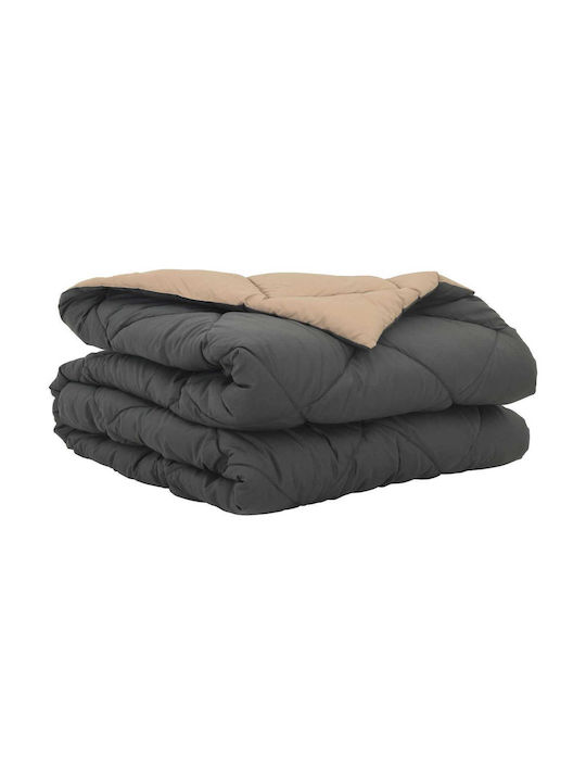 vidaXL Duvet Cover Single 135x200 Anthracite, Tan