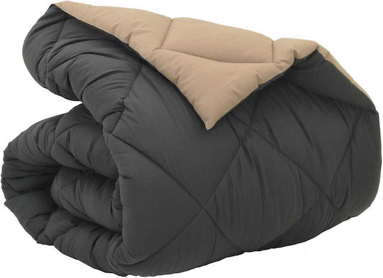 vidaXL Duvet Cover Single 135x200 Anthracite, Tan