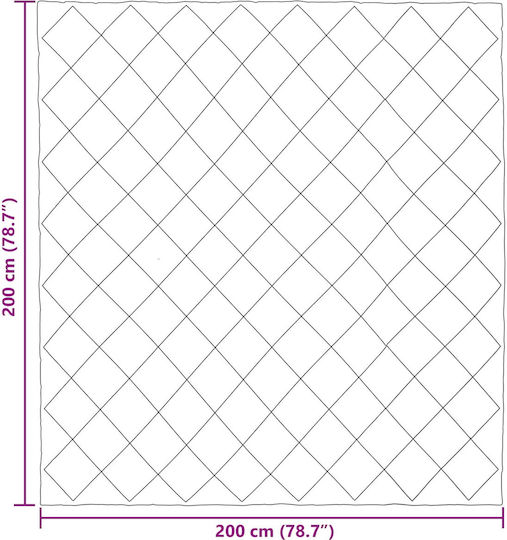 vidaXL Плик за Завивка Двоен 200x200 Black, Anthracite