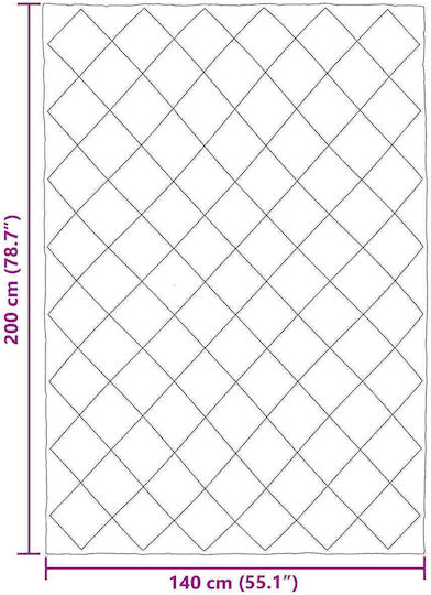 vidaXL Husă de Pilotă Single 140x200 Taupe