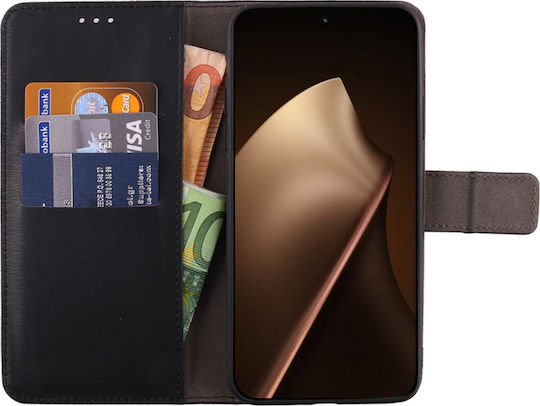 Volte-Tel Book Synthetic Leather / Silicone Black (Xiaomi 15T Pro)