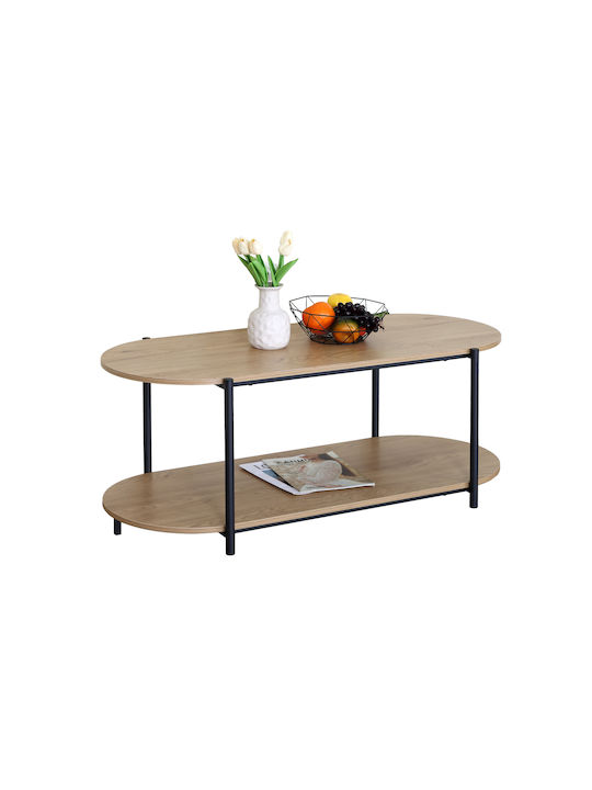 Oval Central Coffee Table Rodos Wooden Sonoma M115xP50xH45.1cm