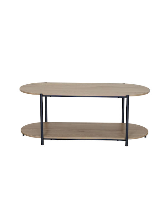 Oval Central Coffee Table Rodos Wooden Sonoma M115xP50xH45.1cm