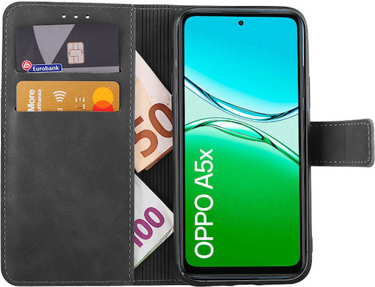 Lime Essential Magnet Book Synthetic Leather Gray (Oppo A5x)