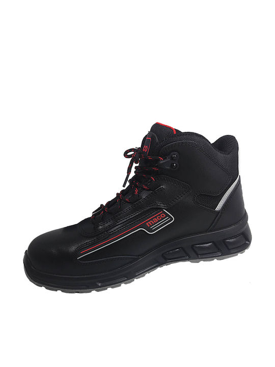 Maco Bliss Α-Ε2538 Waterproof Boots Safety Black S3 with Certification SRC