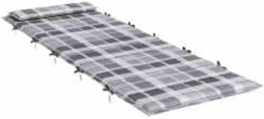 vidaXL Gartenstuhlkissen Mit Rückenlehne Grau 60x178cm