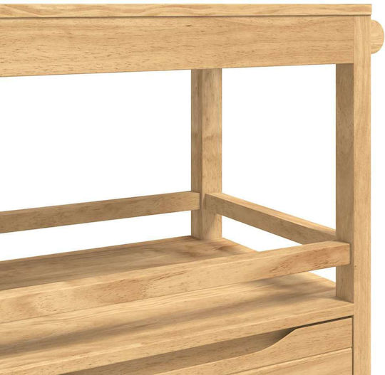 vidaXL vidaXL Küchenregal Hölzernes 3 Ebenen Braun 72.5x45x80cm