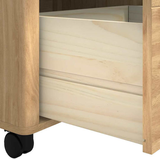 vidaXL vidaXL Küchenregal Hölzernes 3 Ebenen Braun 72.5x45x80cm