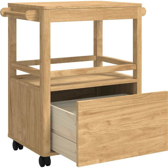 vidaXL vidaXL Küchenregal Hölzernes 3 Ebenen Braun 72.5x45x80cm