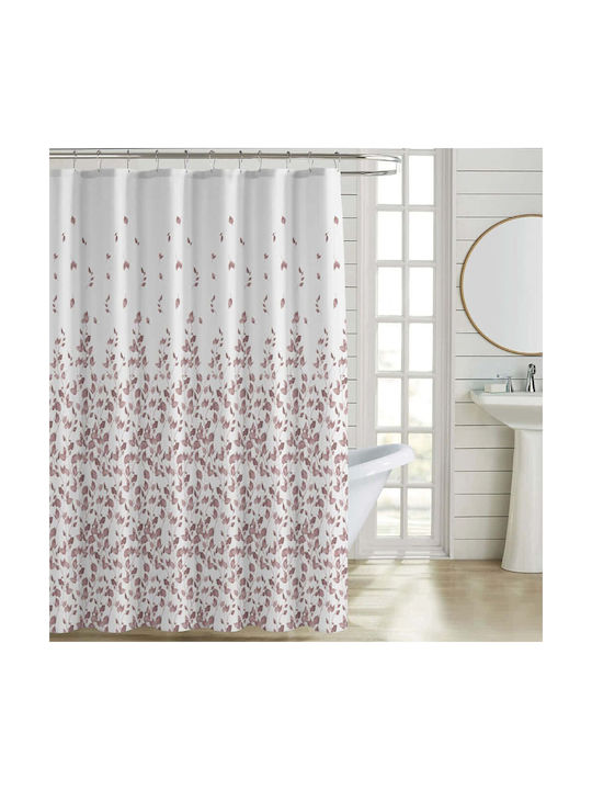Ankor Leaves Shower Curtain 180x200cm Rotten Apple