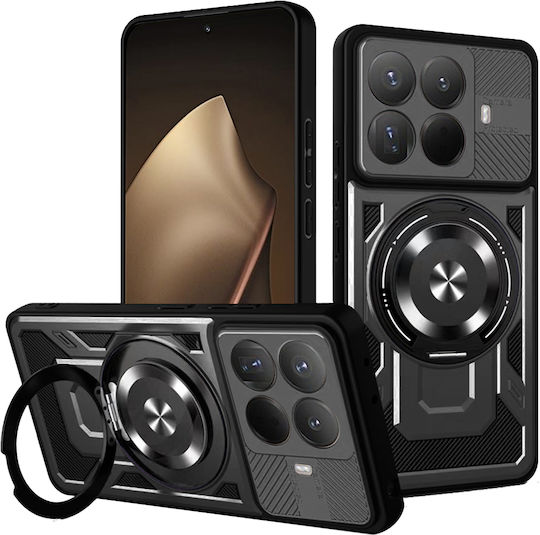 Techsuit Ruggedcam Umschlag Rückseite Silikon Schwarz (Xiaomi 15T Pro)