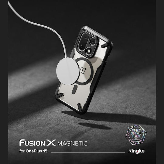 Ringke Fusion X Magnetic Umschlag Rückseite Silikon / Kunststoff 2mm Schwarz (OnePlus 15)