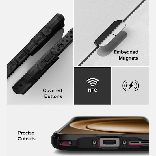 Ringke Fusion X Magnetic Umschlag Rückseite Silikon / Kunststoff 2mm Schwarz (OnePlus 15)