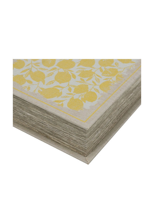Artekko Book Decorative Book Box Wood Fabric Beige Yellow Set/2