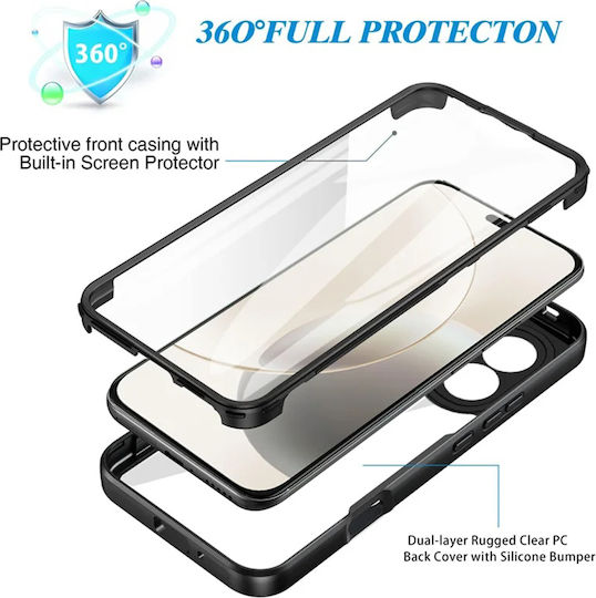Techsuit ColorVerse 360 Full Cover Silicone Blue Case for Honor X5C Plus