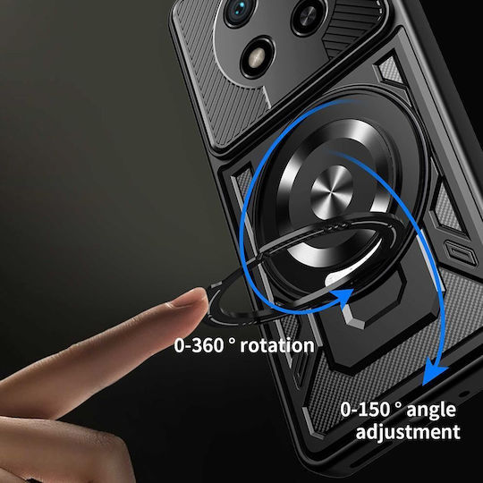 Techsuit Ruggedcam Umschlag Rückseite Silikon Gray (Honor Magic8 Lite - Techsuit)
