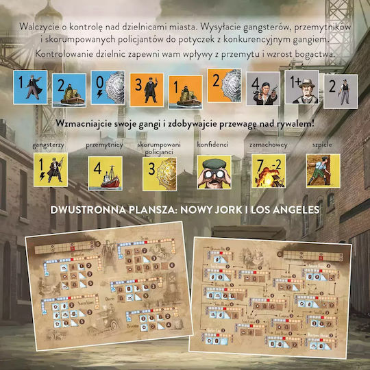 Board Game Crime Syndicate for 1-2 Players 12+ Years Old (PL) Nasza Ksiegarnia