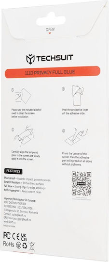 Techsuit Full Glue Privacy Tempered Glass Μαύρο (Galaxy S24 Ultra)