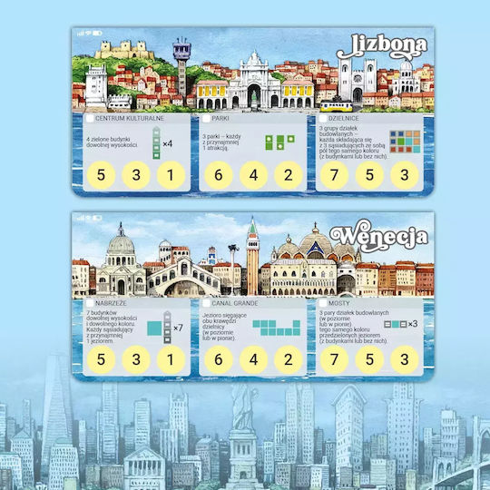 Board Game Cities of Dreams for 2-4 Players 10+ Years Old (PL) Nasza Ksiegarnia