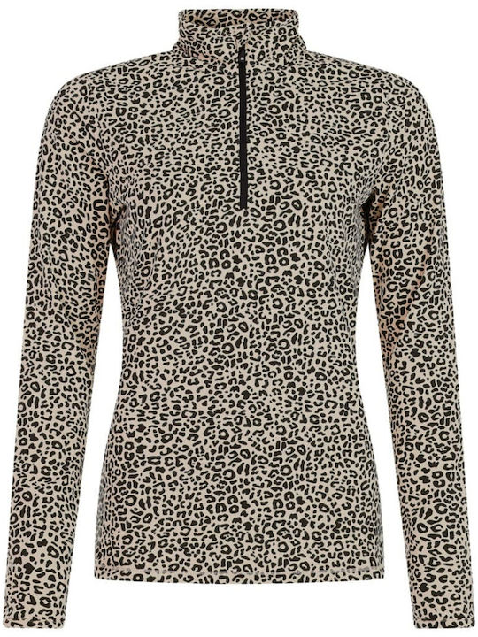 Winter Women's Fleece Blouse with Zipper True Black
