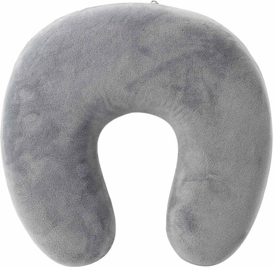 vidaXL Velvet Travel Pillow Grey