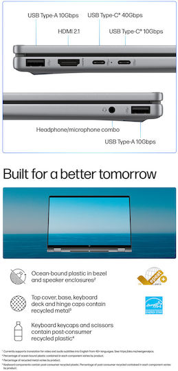 HP OmniBook X Flip 2-in-1 Copilot+ PC 16-AR0013 16" IPS FHD+ Touchscreen (Ryzen AI 300 Series-AI 5 340/16GB/512GB SSD/W11 Home) Meteor Silver (US Keyboard)