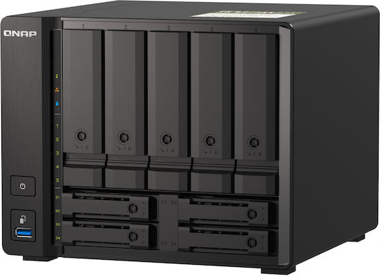 QNap TS-H973AX-32G NAS Tower με 9 θέσεις για HDD/SSD και 2 θύρες Ethernet